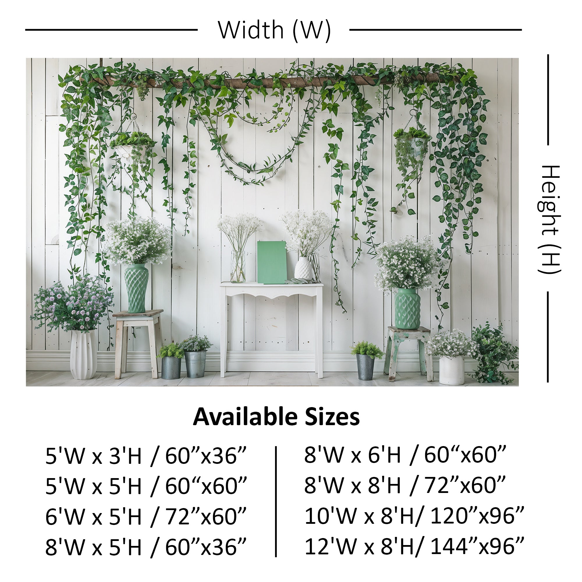 Greenery Floral Wall Backdrop