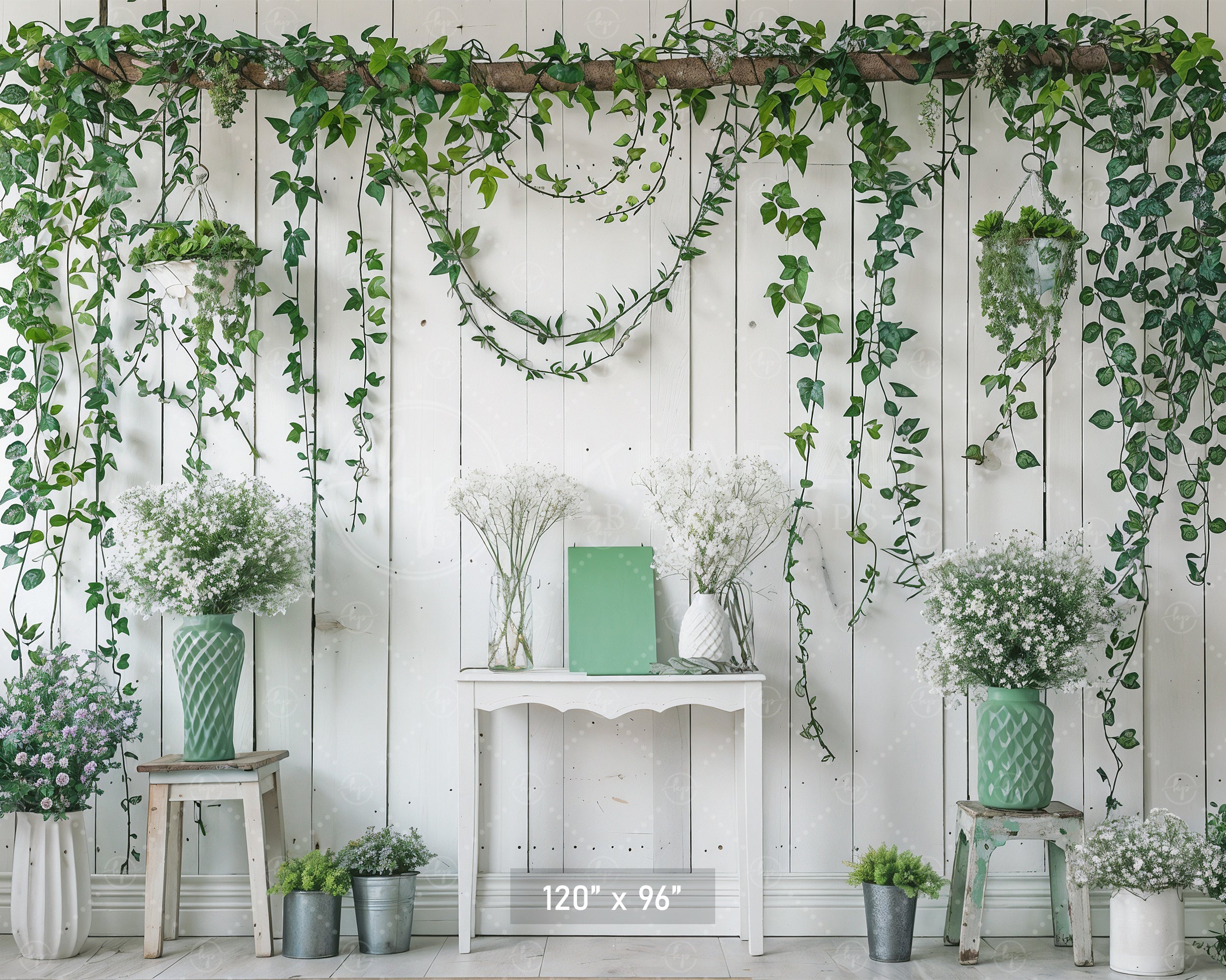 Greenery Floral Wall Backdrop