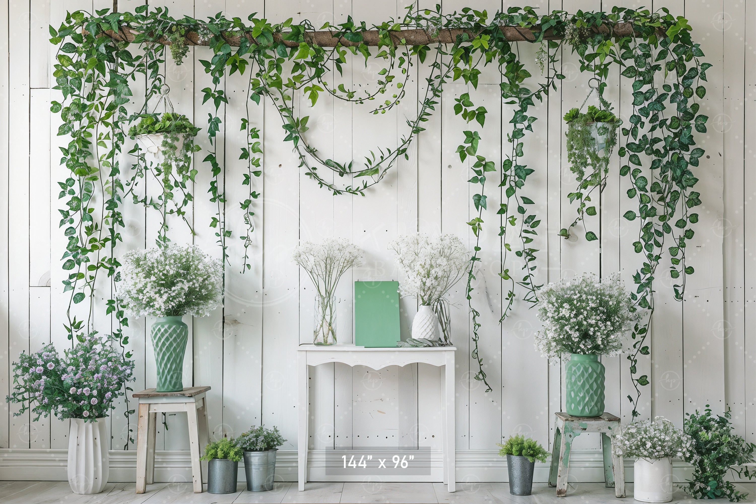 Greenery Floral Wall Backdrop