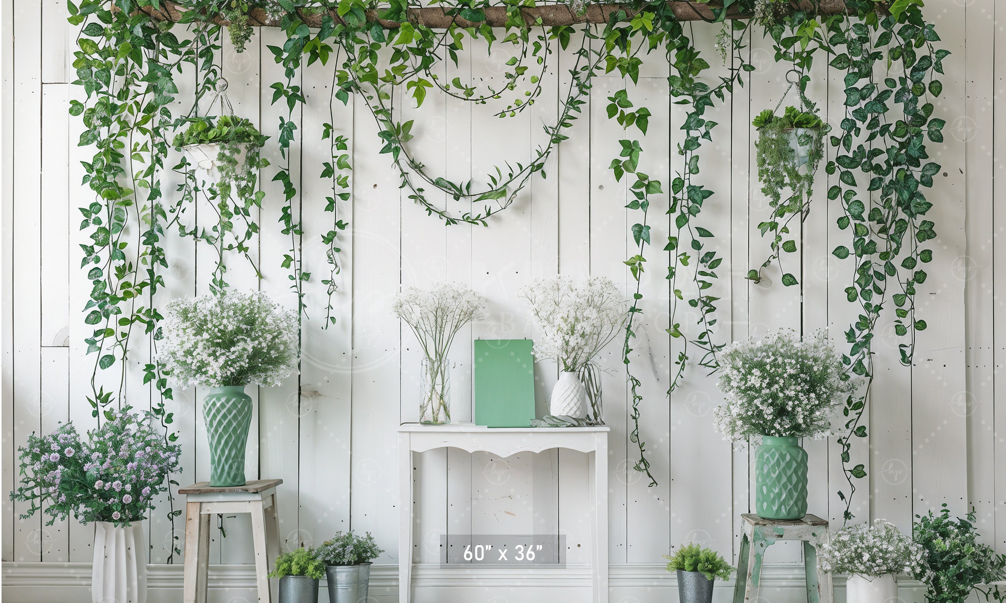 Greenery Floral Wall Backdrop