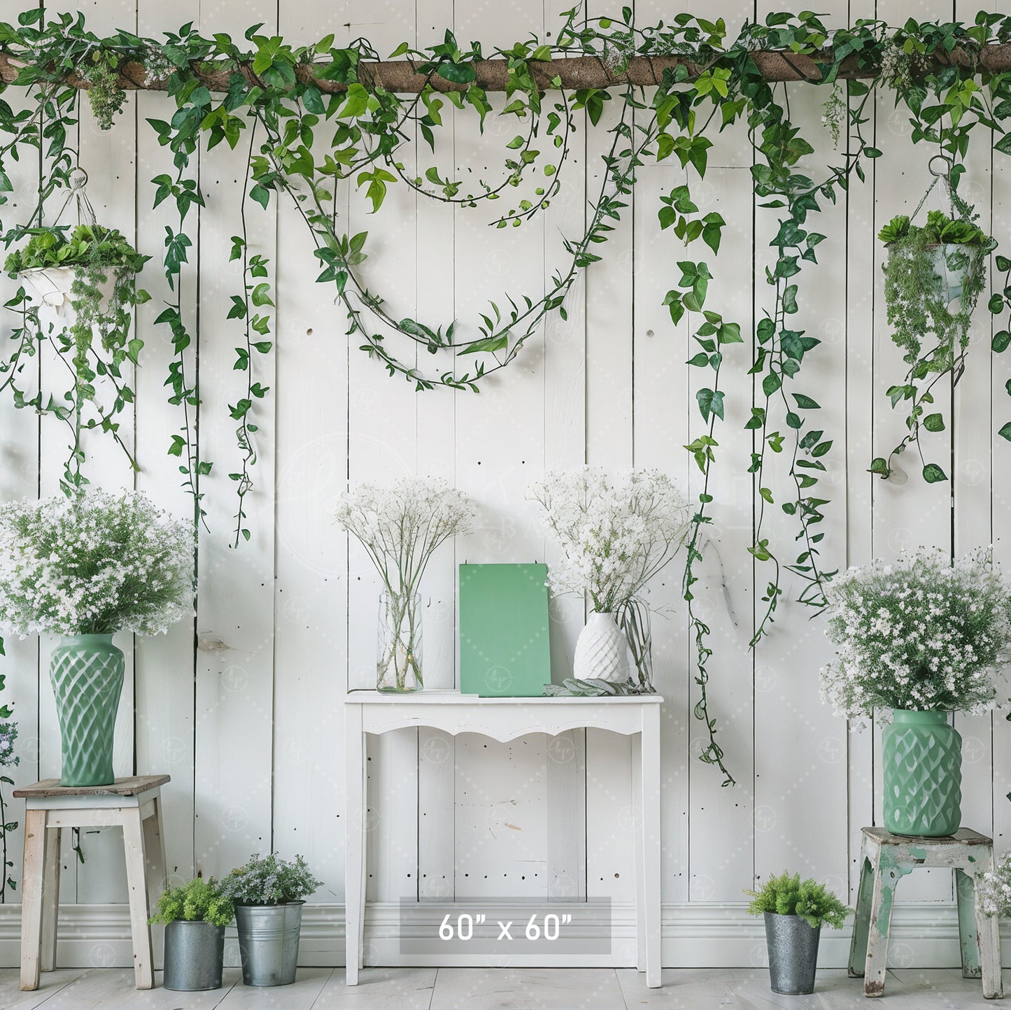 Greenery Floral Wall Backdrop