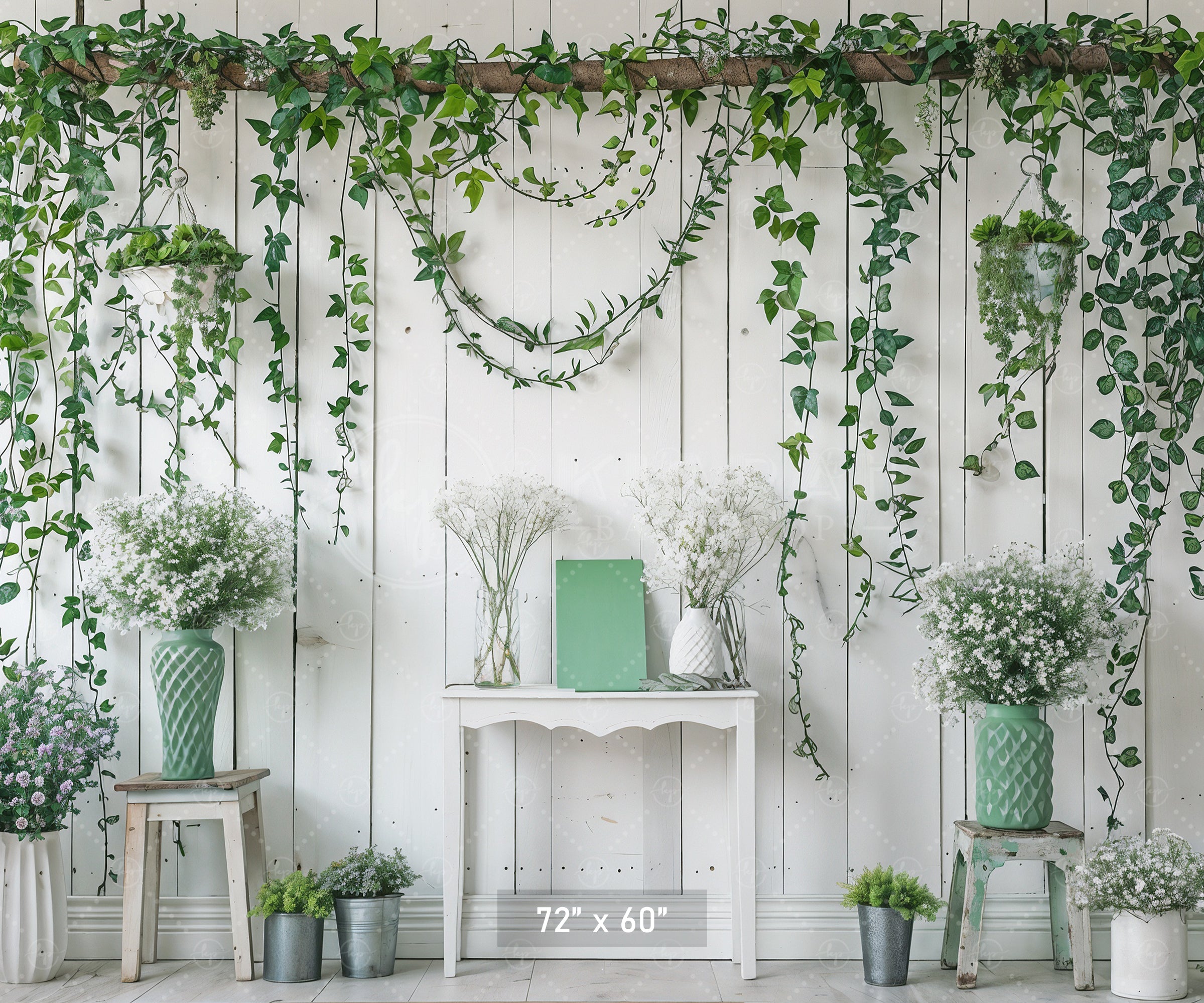 Greenery Floral Wall Backdrop