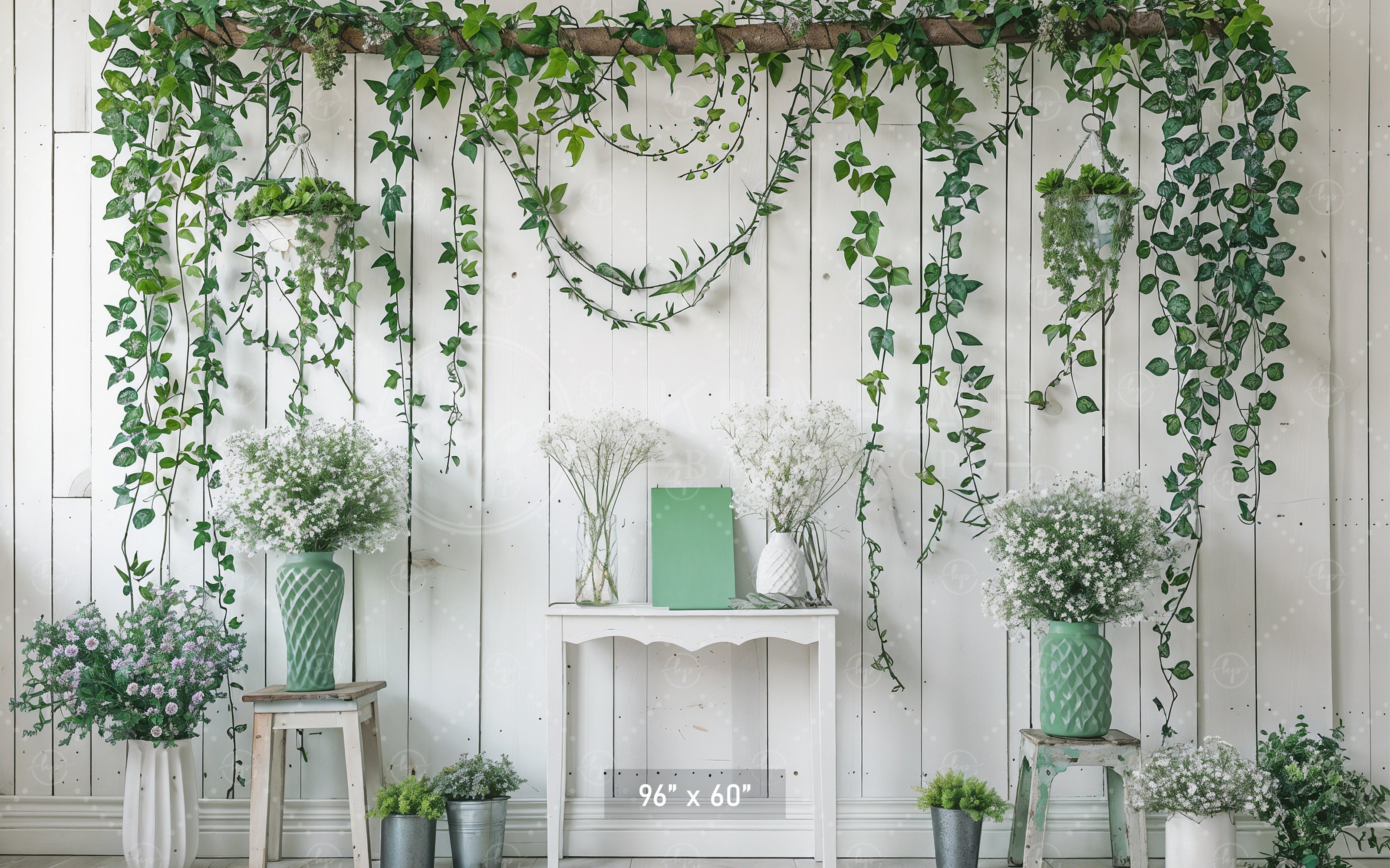 Greenery Floral Wall Backdrop
