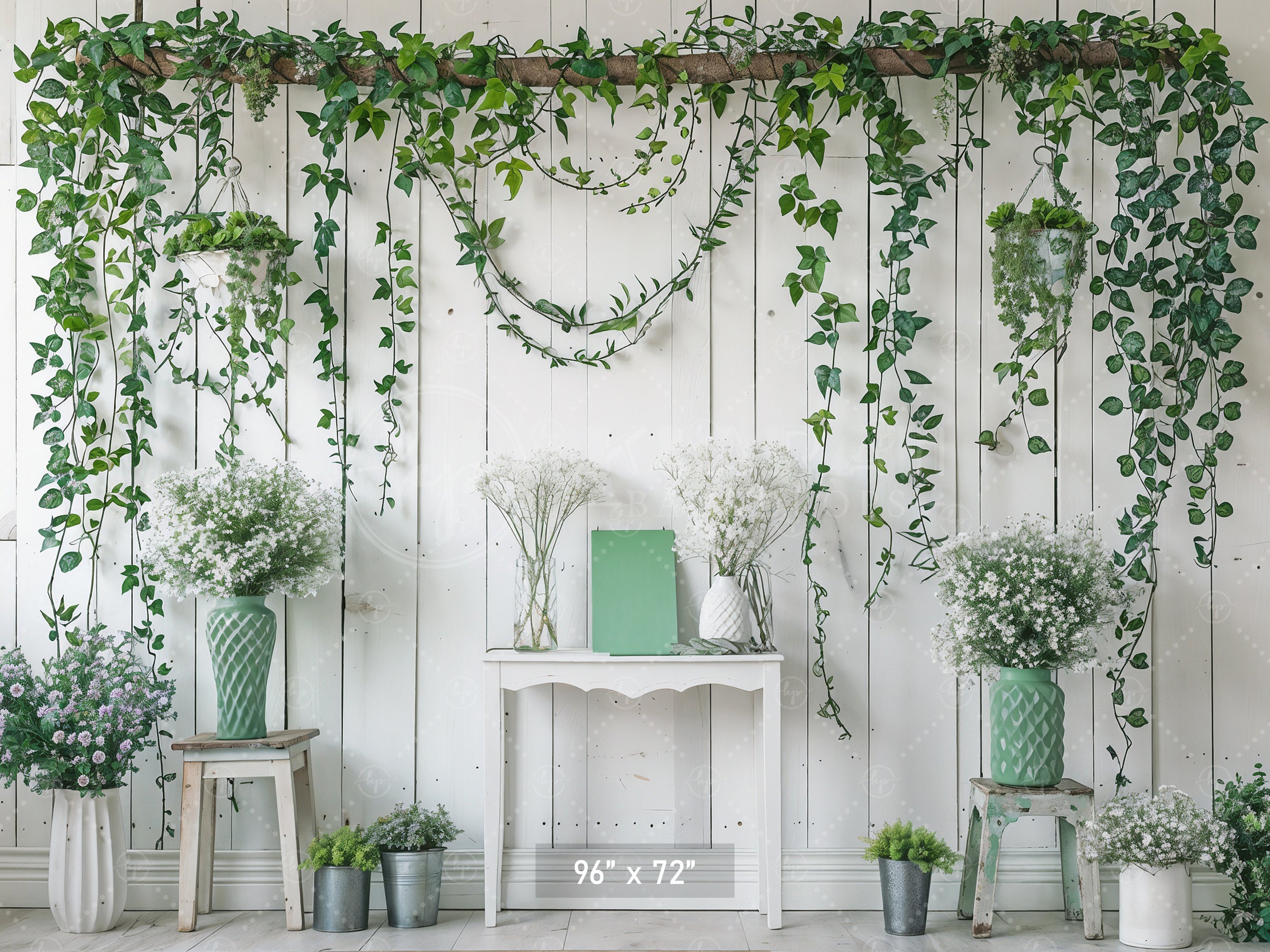 Greenery Floral Wall Backdrop