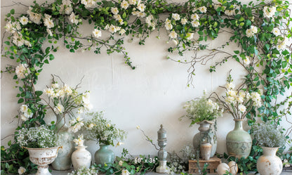 Elegant Floral Vase Arrangement Backdrop