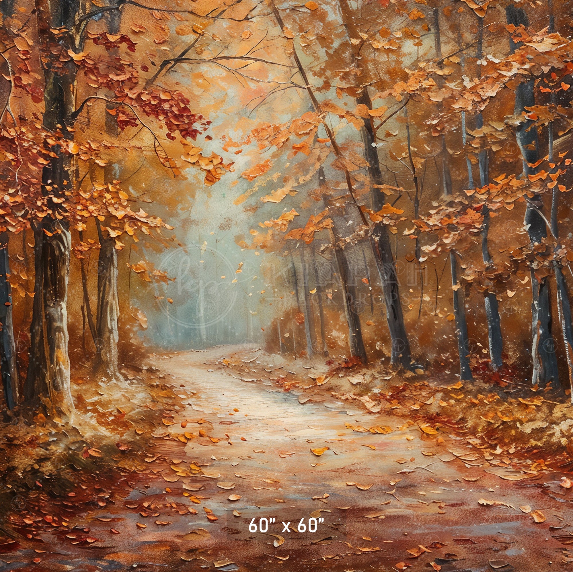 Autumn Woodland Path Backdrop