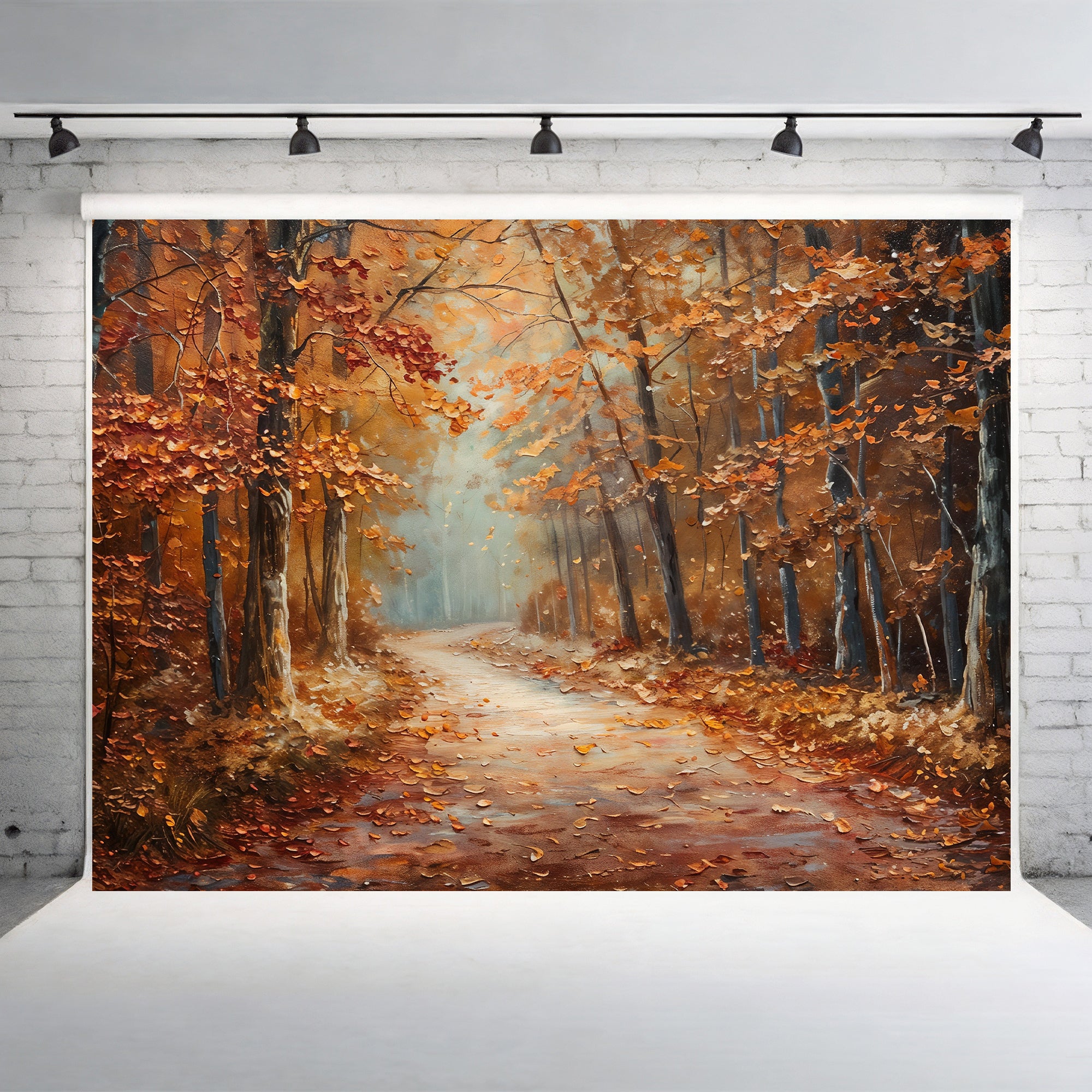 Autumn Woodland Path Backdrop