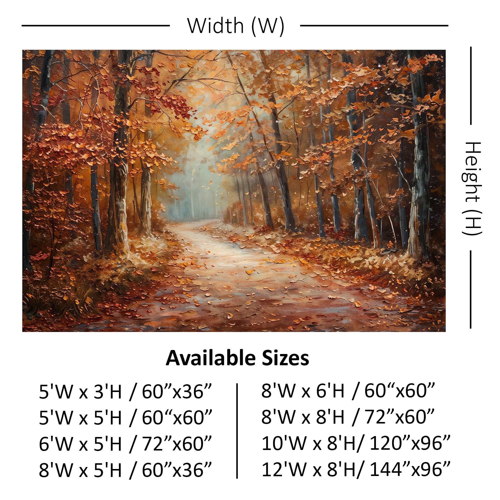 Autumn Woodland Path Backdrop