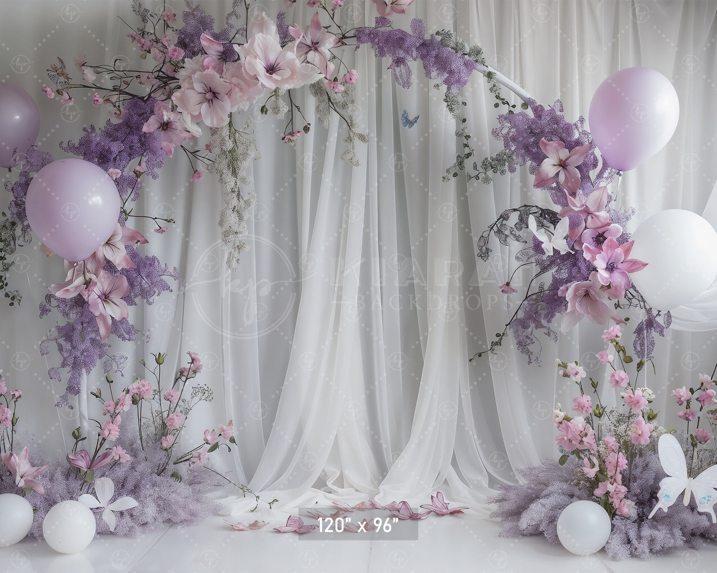 Lilac Fairyland Floral Backdrop