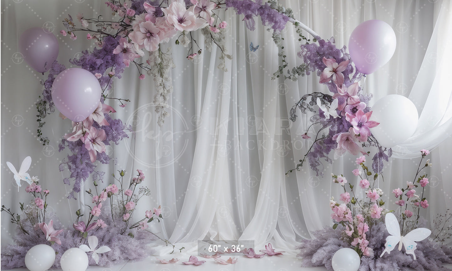 Lilac Fairyland Floral Backdrop