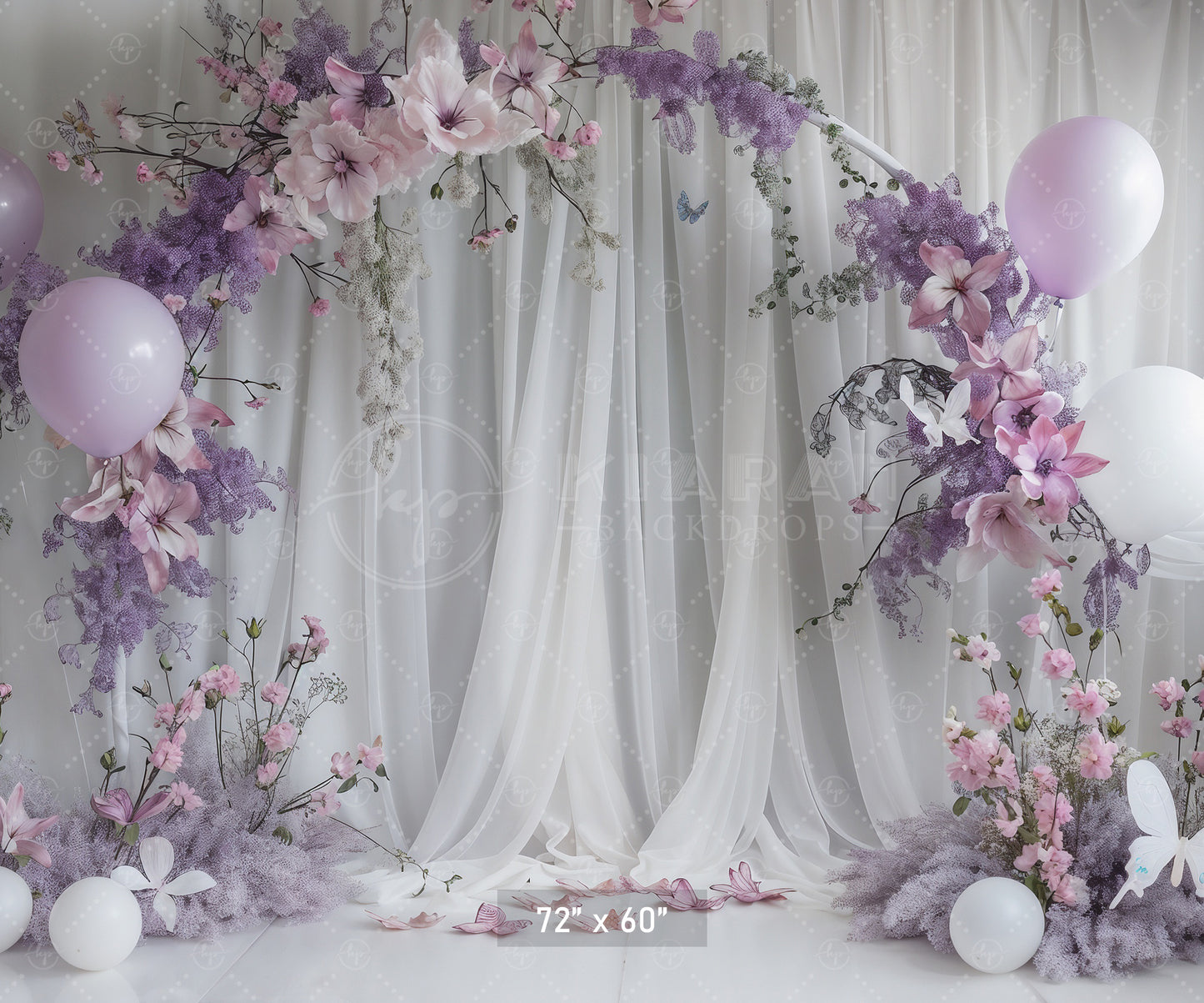 Lilac Fairyland Floral Backdrop