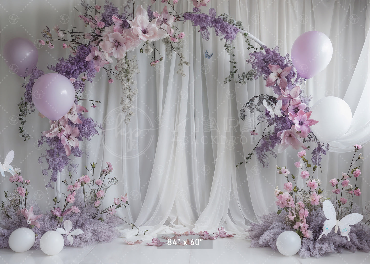 Lilac Fairyland Floral Backdrop