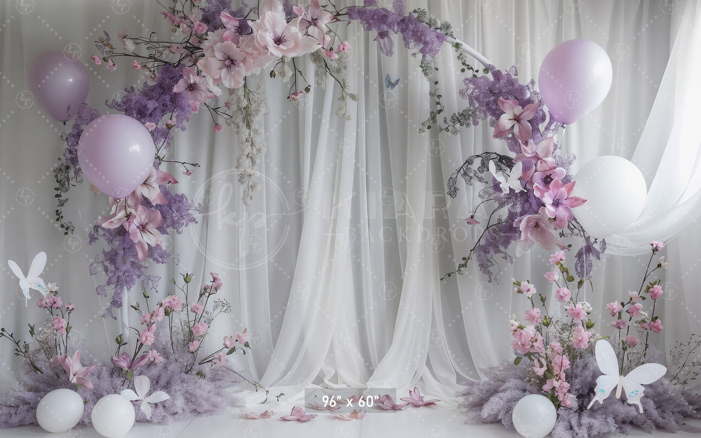 Lilac Fairyland Floral Backdrop