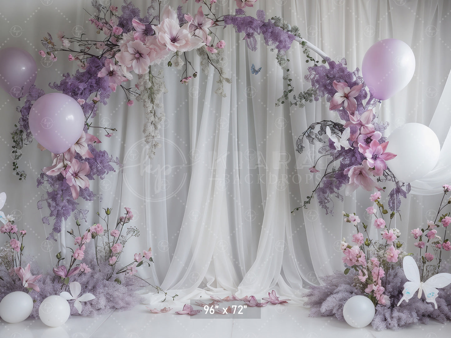 Lilac Fairyland Floral Backdrop