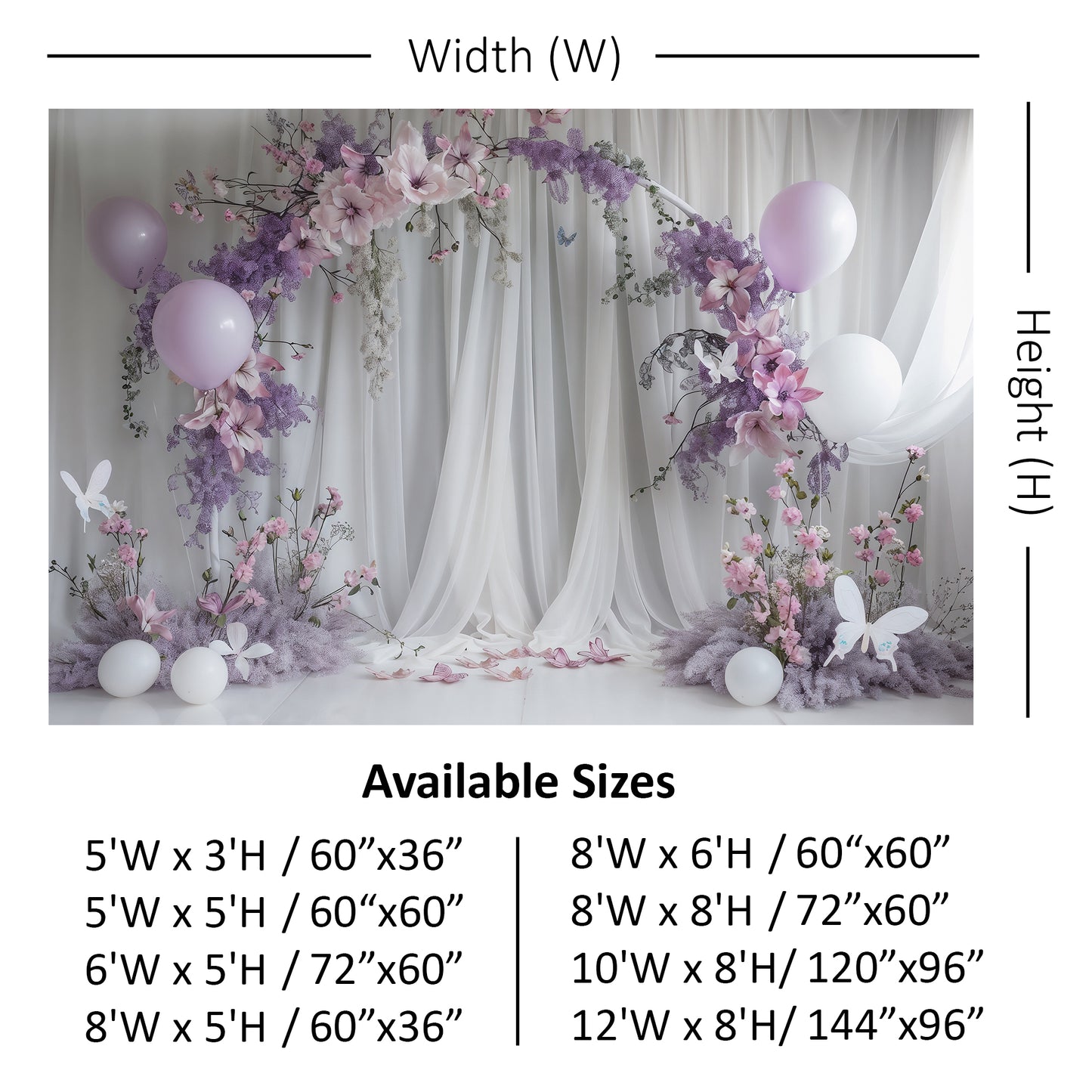 Lilac Fairyland Floral Backdrop