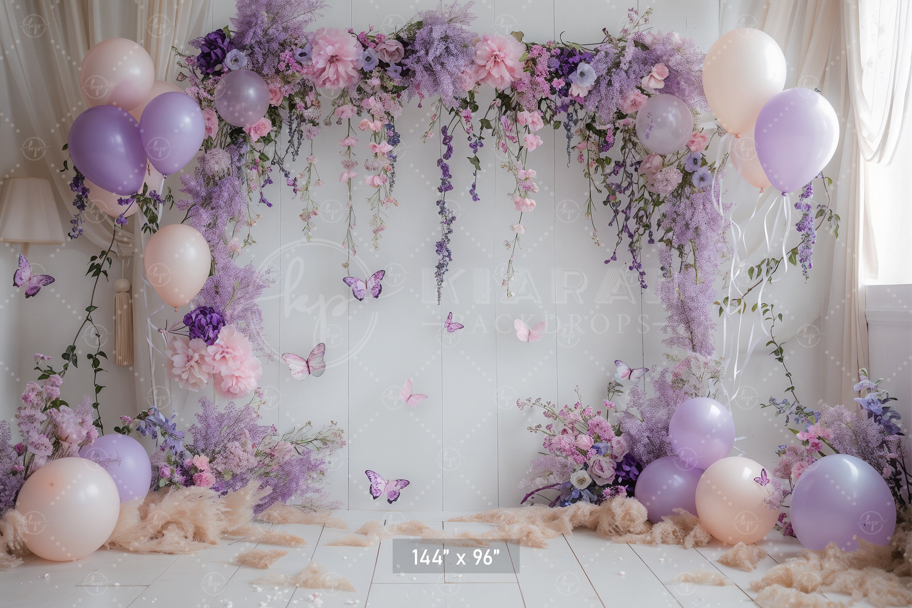 Enchanted Lilac Garden Backdrop