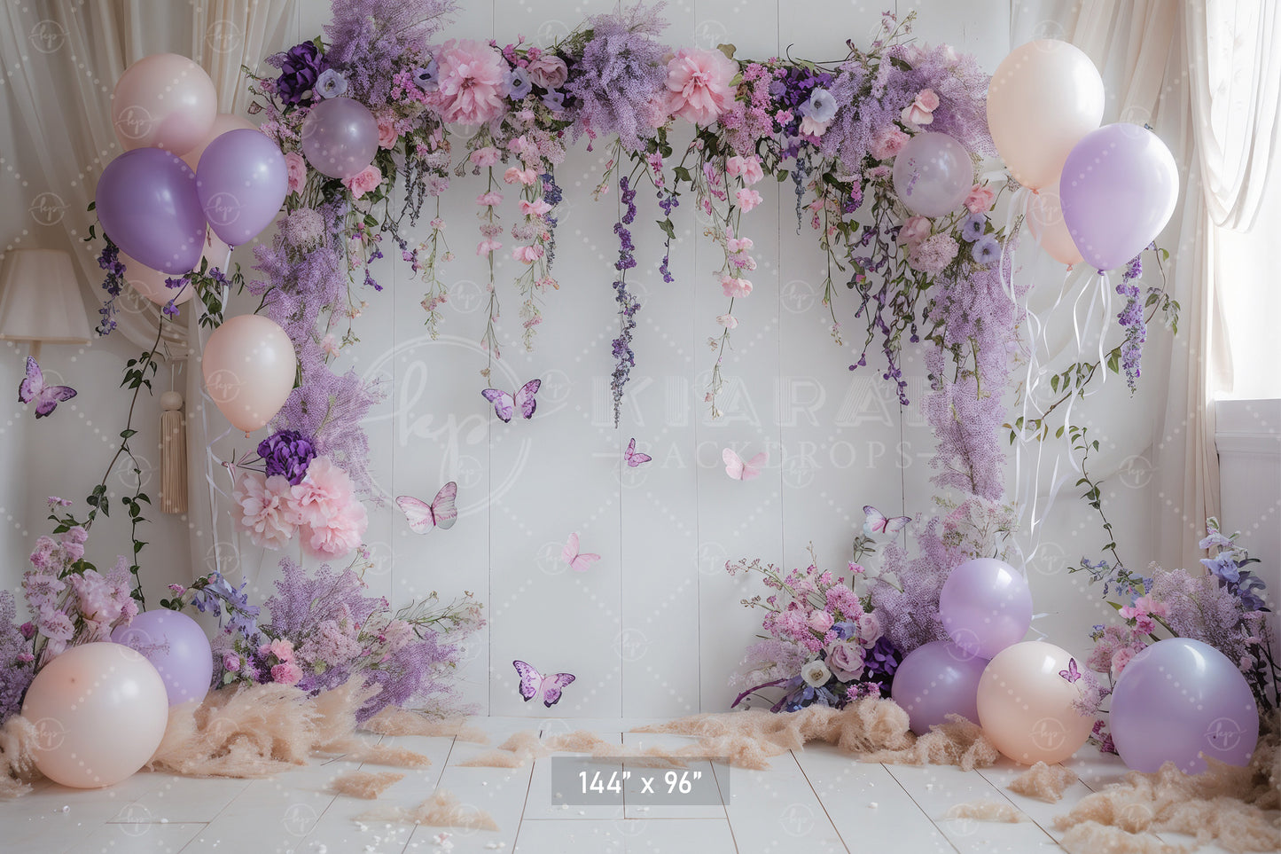 Enchanted Lilac Garden Backdrop