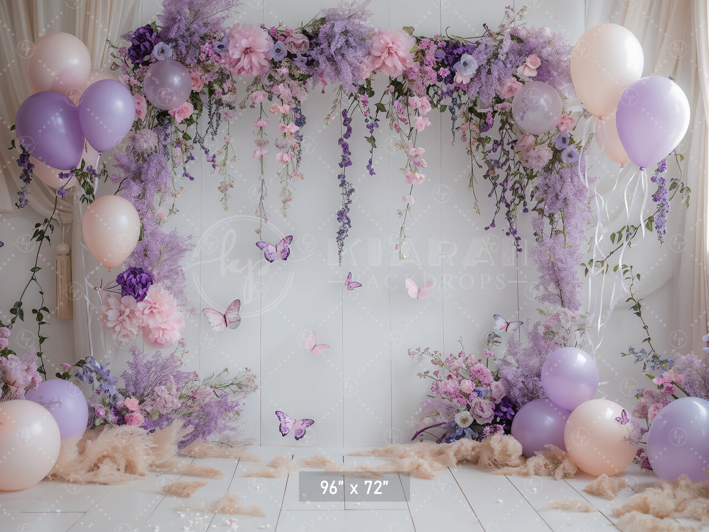 Enchanted Lilac Garden Backdrop