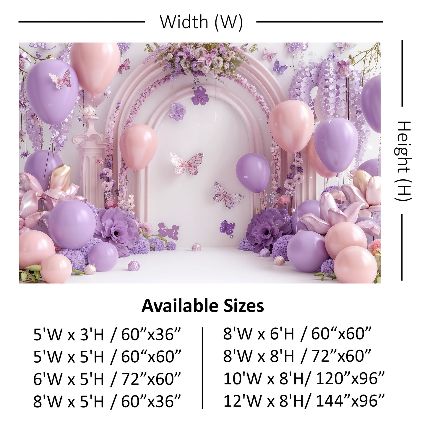 Pastel Butterfly Bliss Backdrop