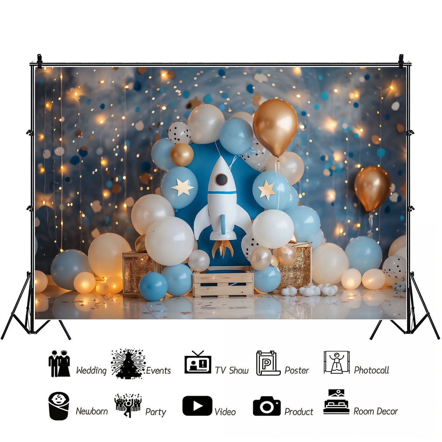 Rocket to the Stars Backdrop