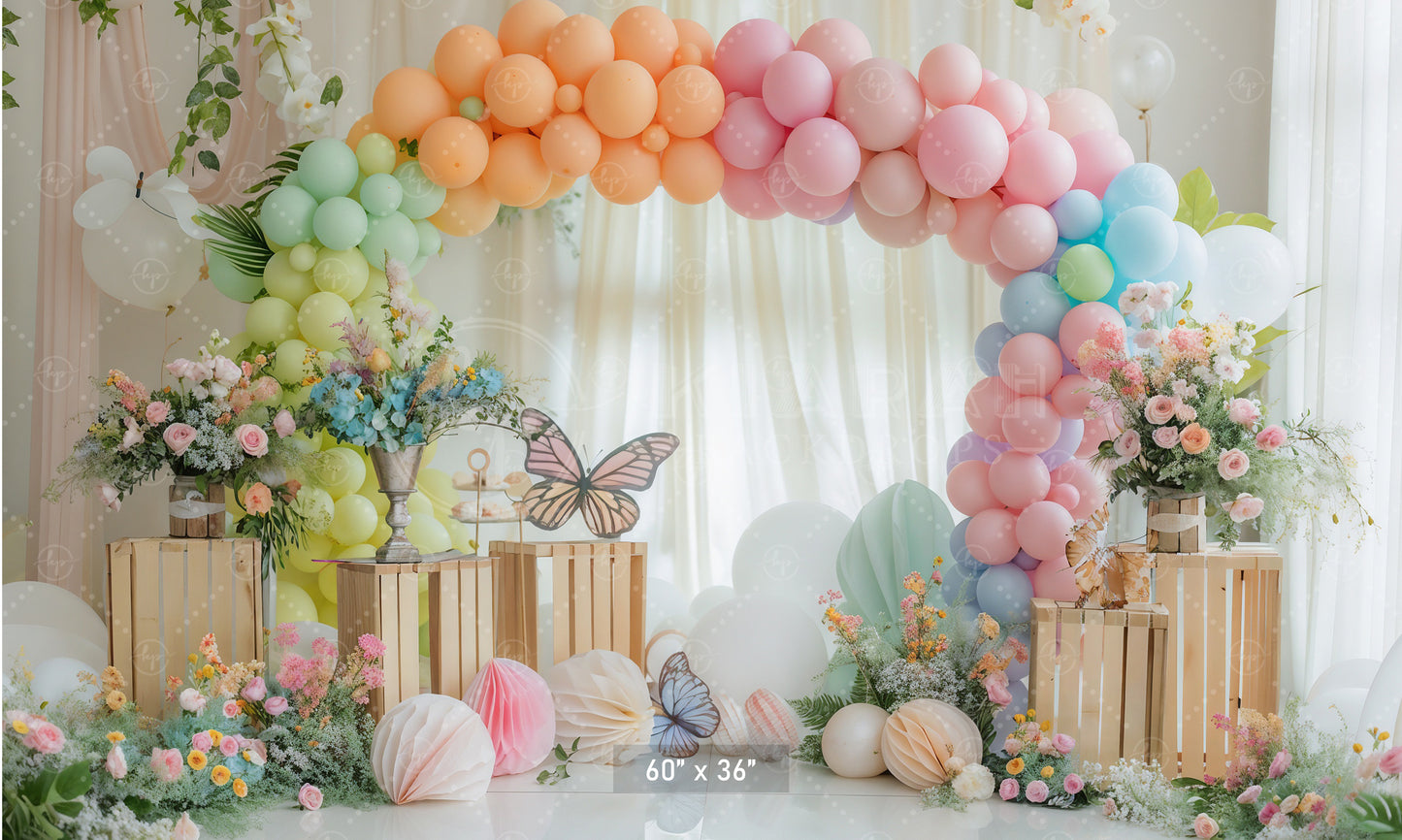 Pastel Rainbow Arch Backdrop