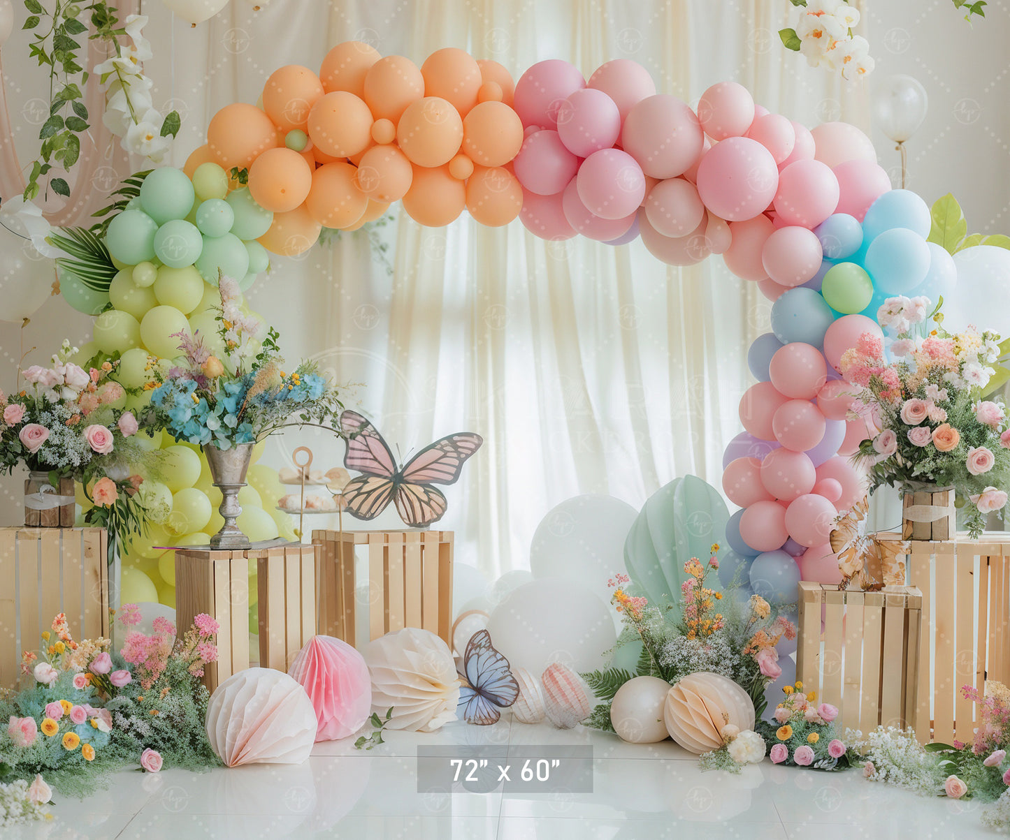 Pastel Rainbow Arch Backdrop