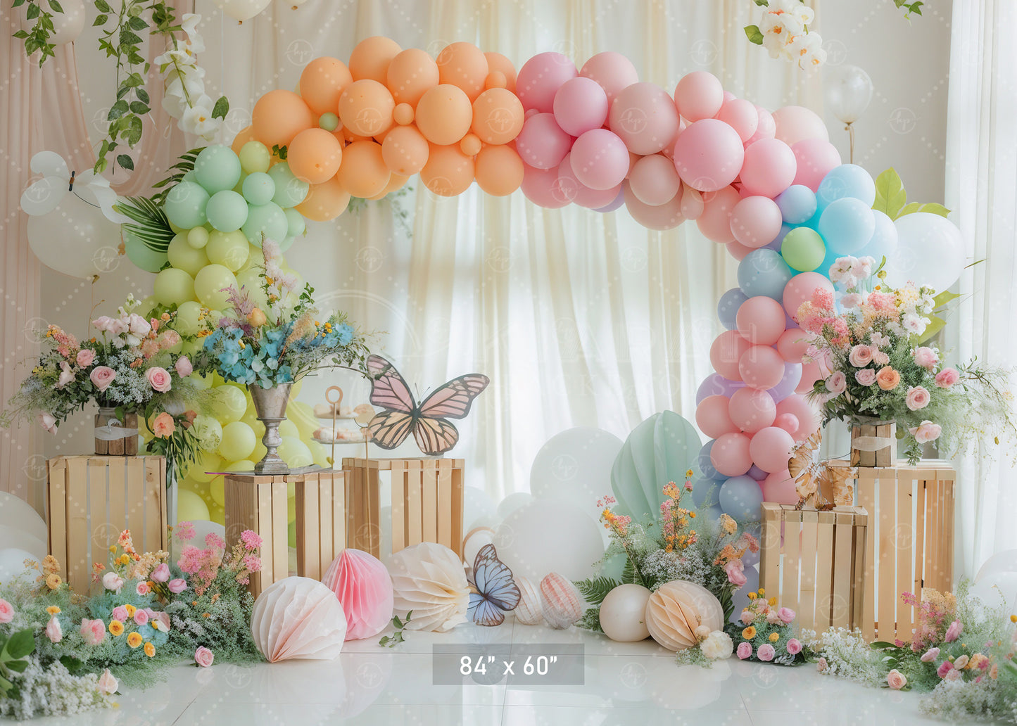 Pastel Rainbow Arch Backdrop