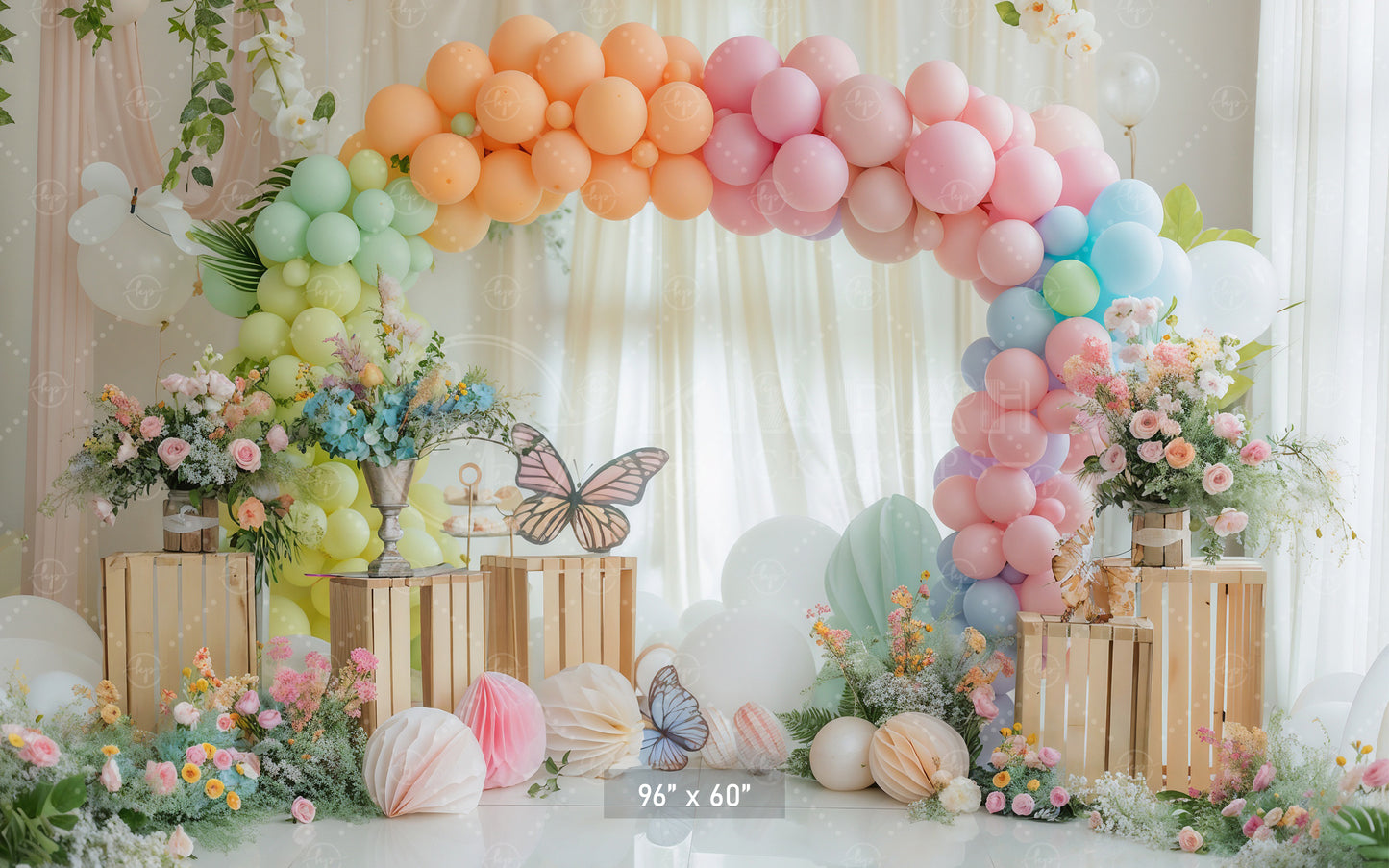 Pastel Rainbow Arch Backdrop