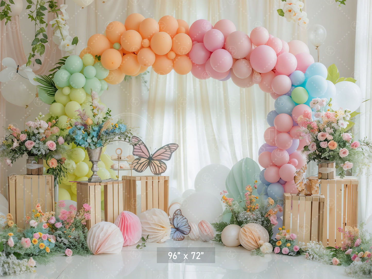 Pastel Rainbow Arch Backdrop