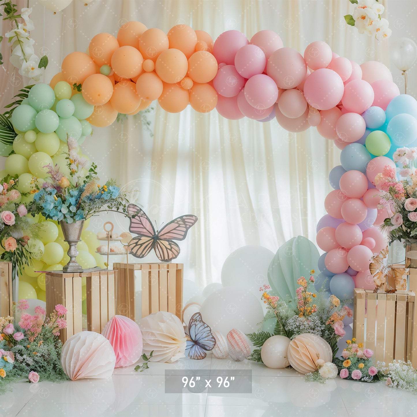 Pastel Rainbow Arch Backdrop