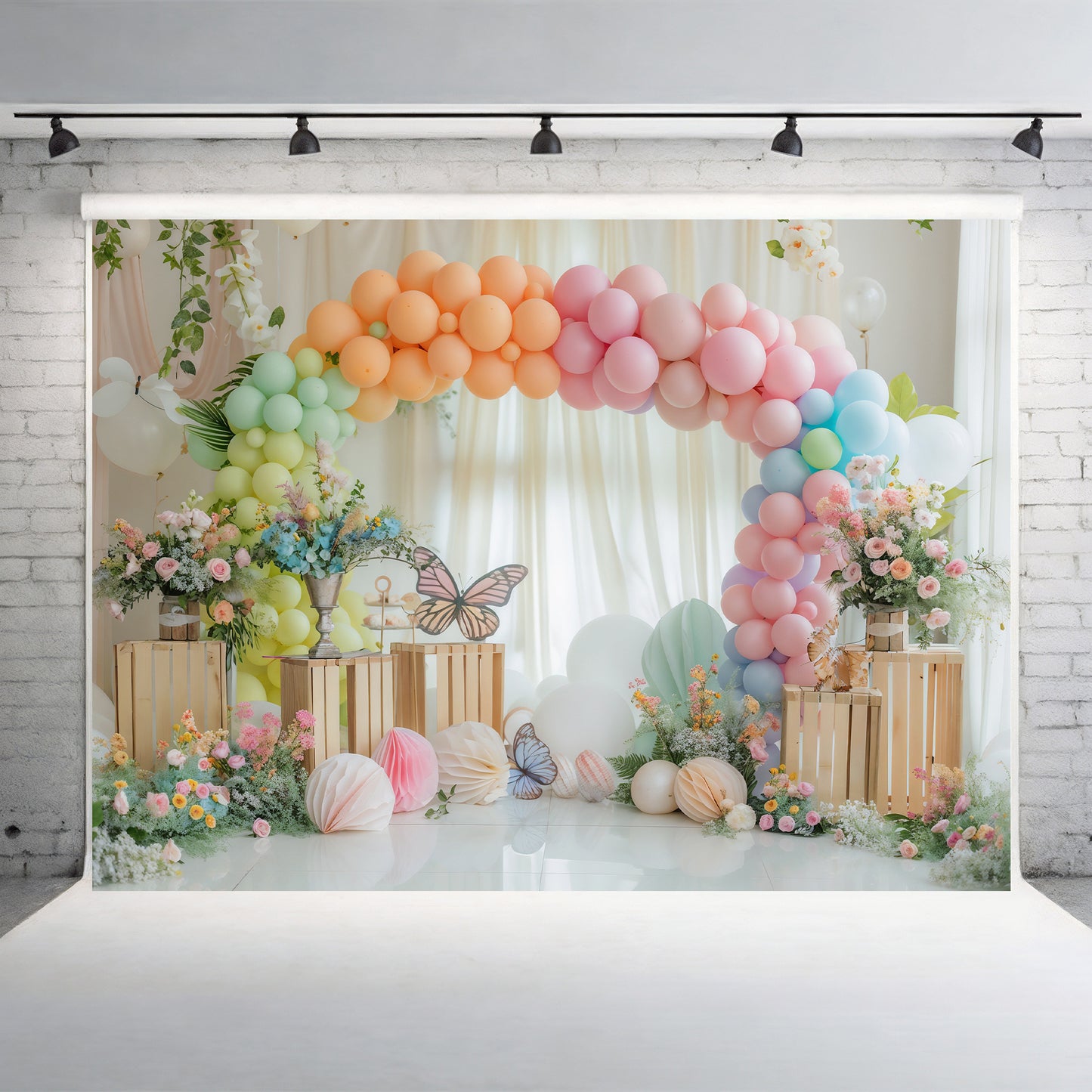 Pastel Rainbow Arch Backdrop