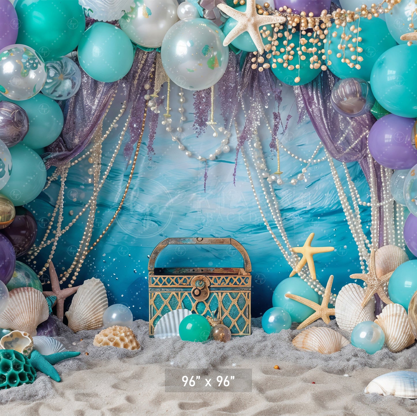 Underwater Treasure Adventure Backdrop