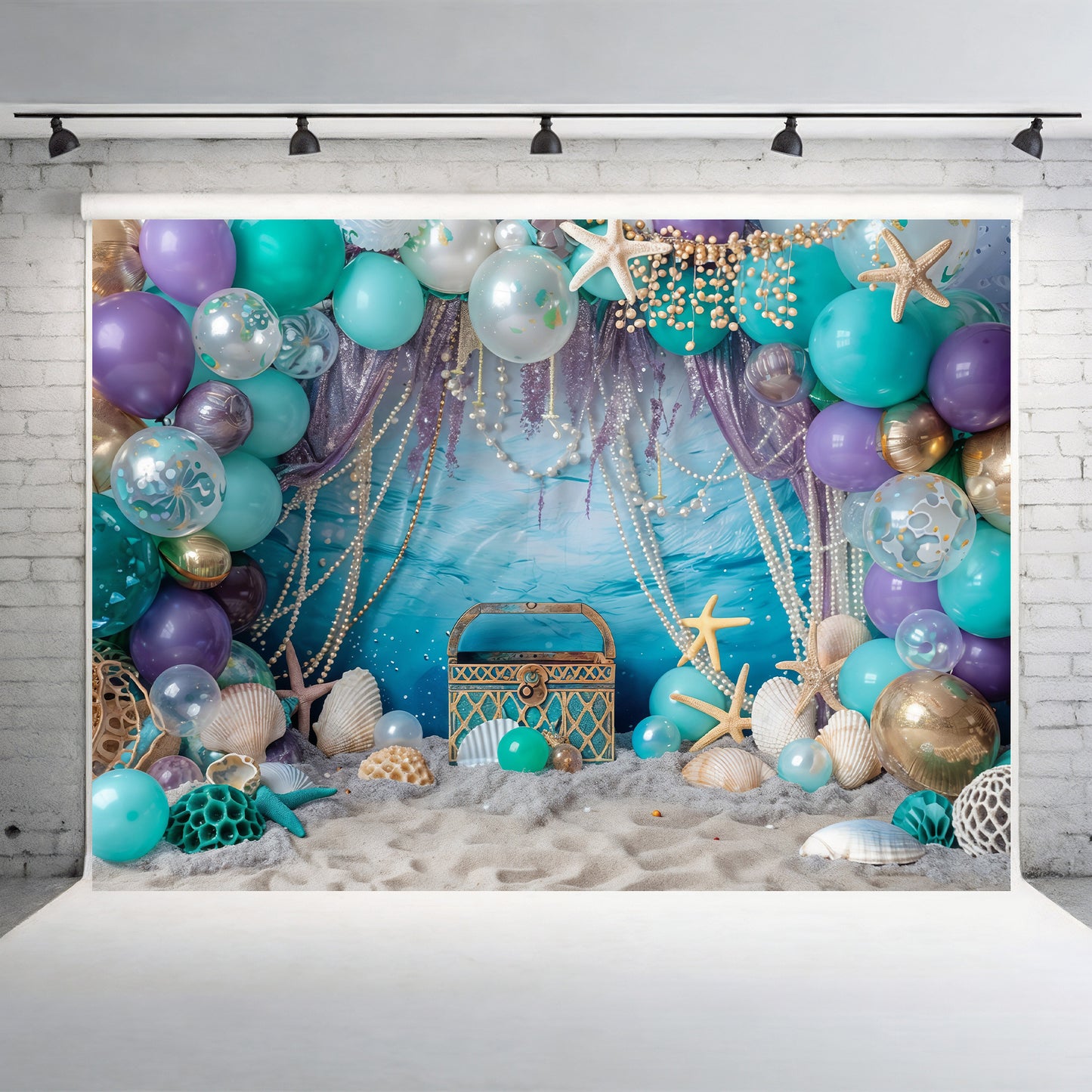 Underwater Treasure Adventure Backdrop