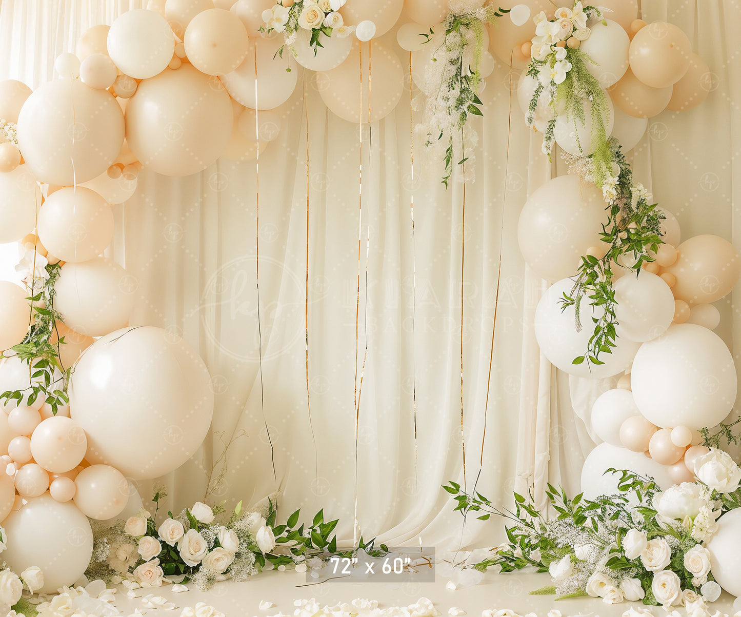 Elegant Ivory Romance Backdrop