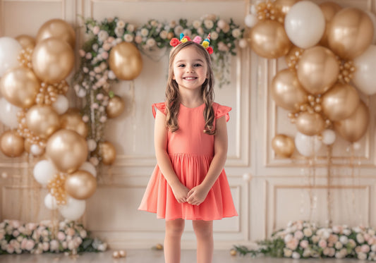 Golden Elegance Celebration Backdrop