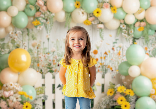 Sunny Garden Picnic Backdrop