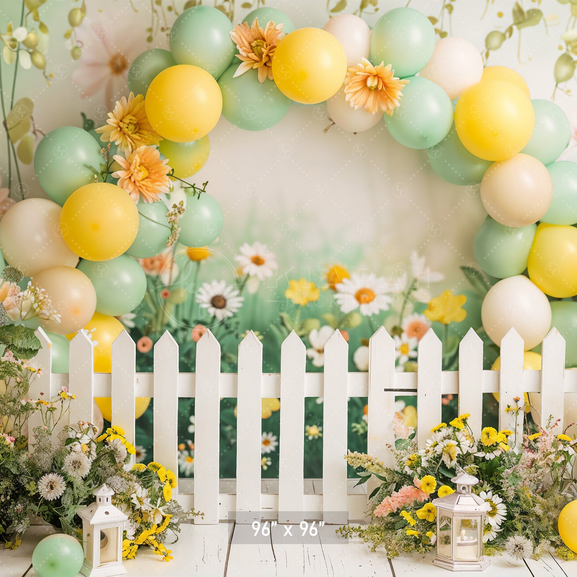 Daisy Garden Delight Backdrop