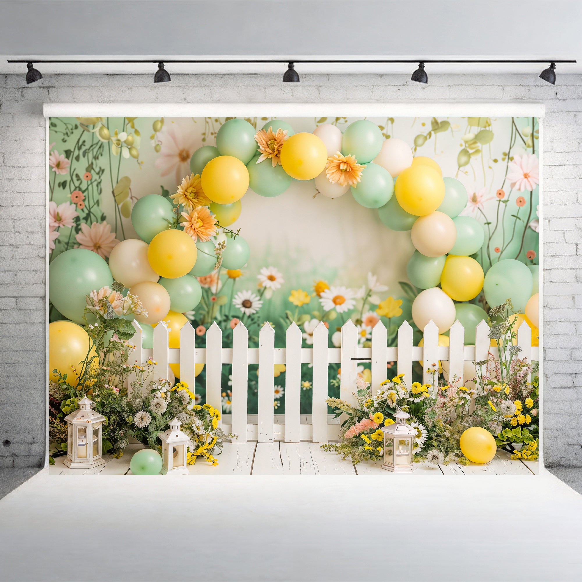 Daisy Garden Delight Backdrop