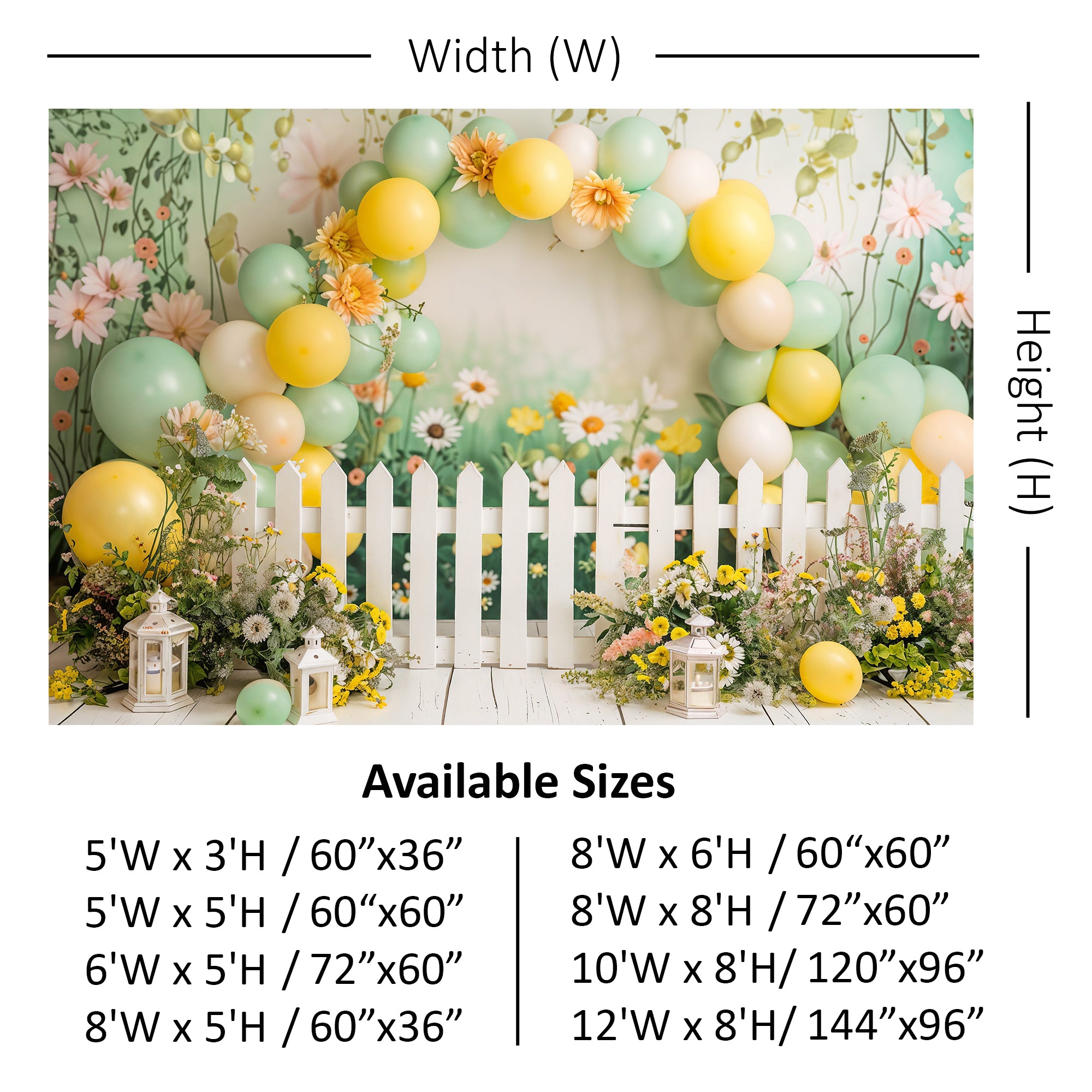 Daisy Garden Delight Backdrop