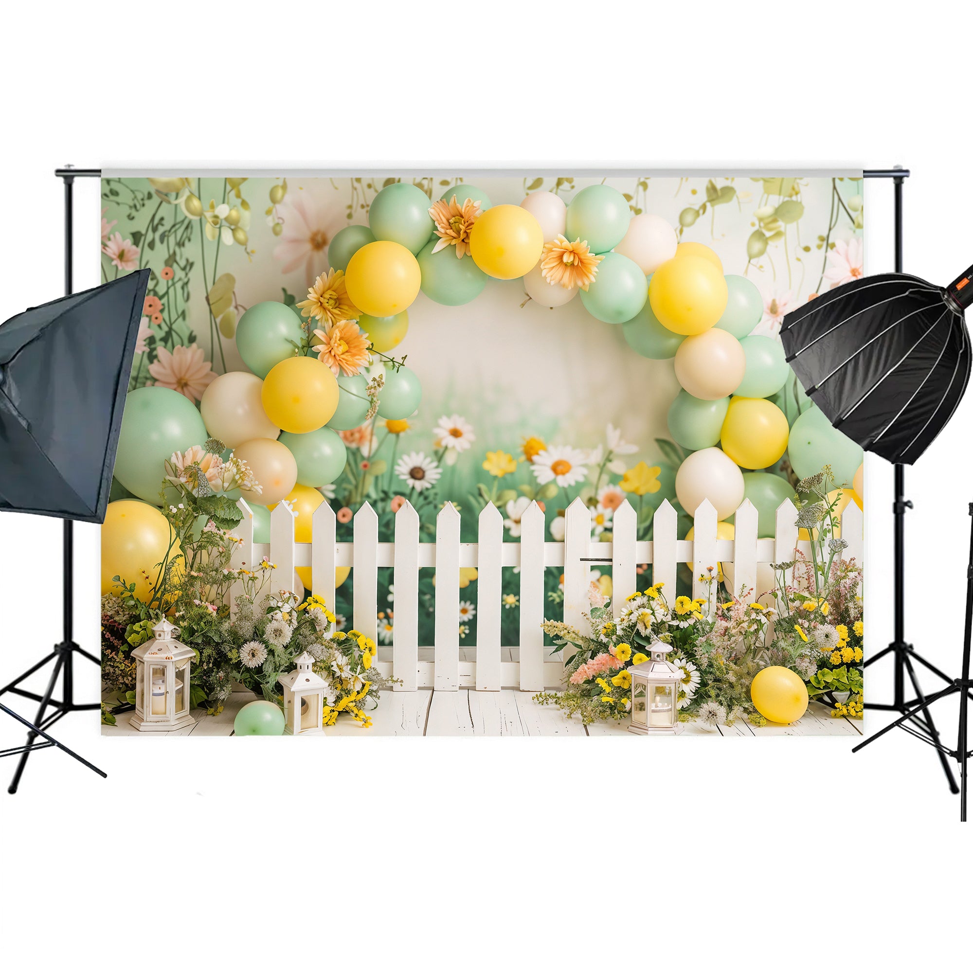 Daisy Garden Delight Backdrop
