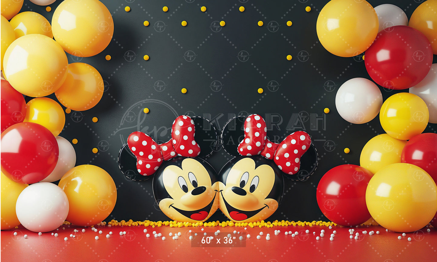 Mickey Party Pals Backdrop