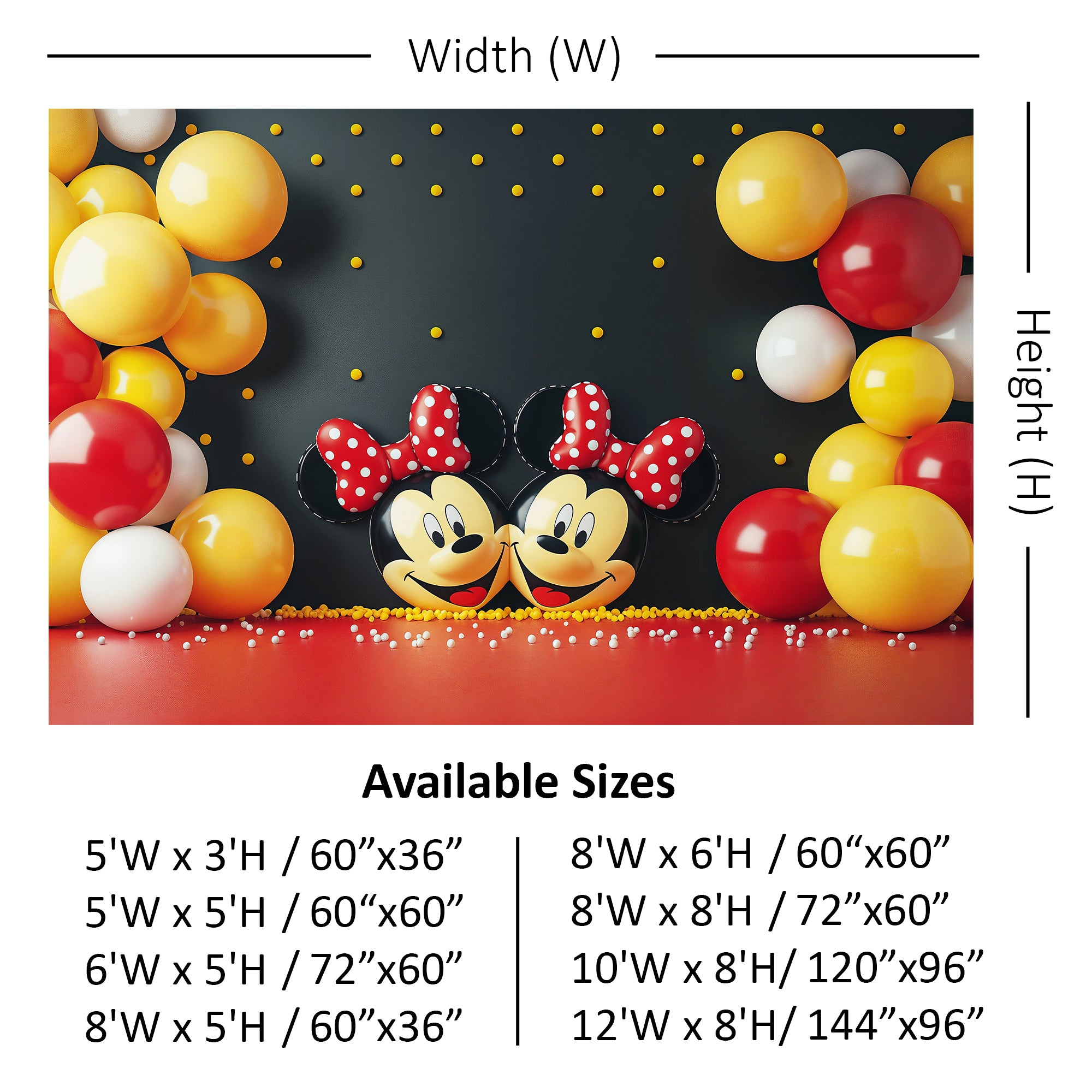 Mickey Party Pals Backdrop