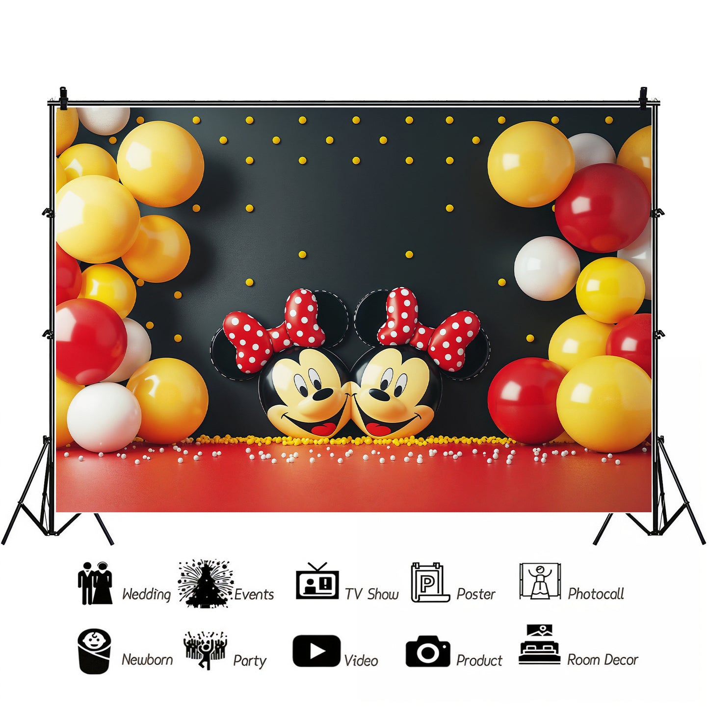 Mickey Party Pals Backdrop