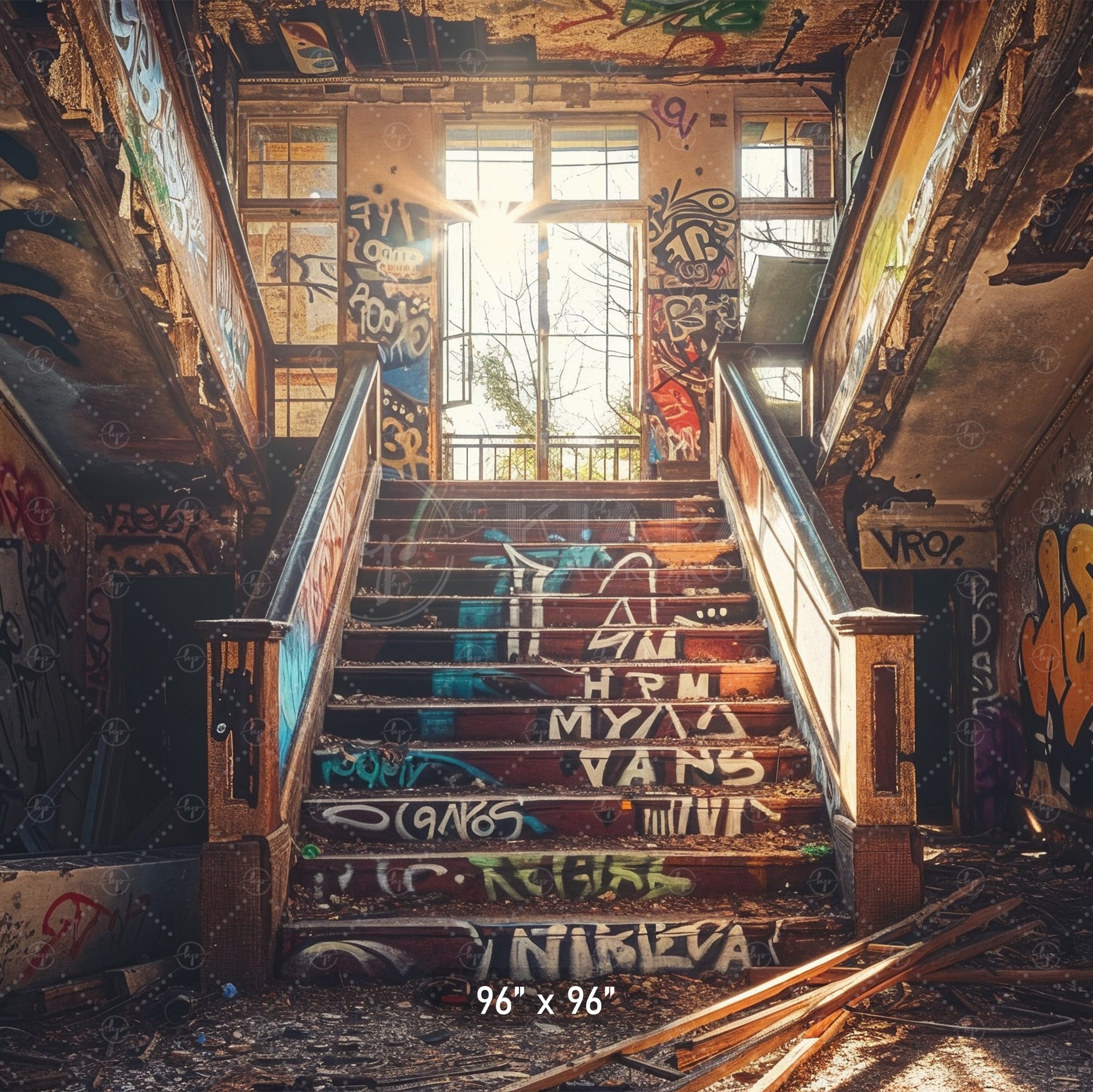 Urban Decay Graffiti Staircase Backdrop