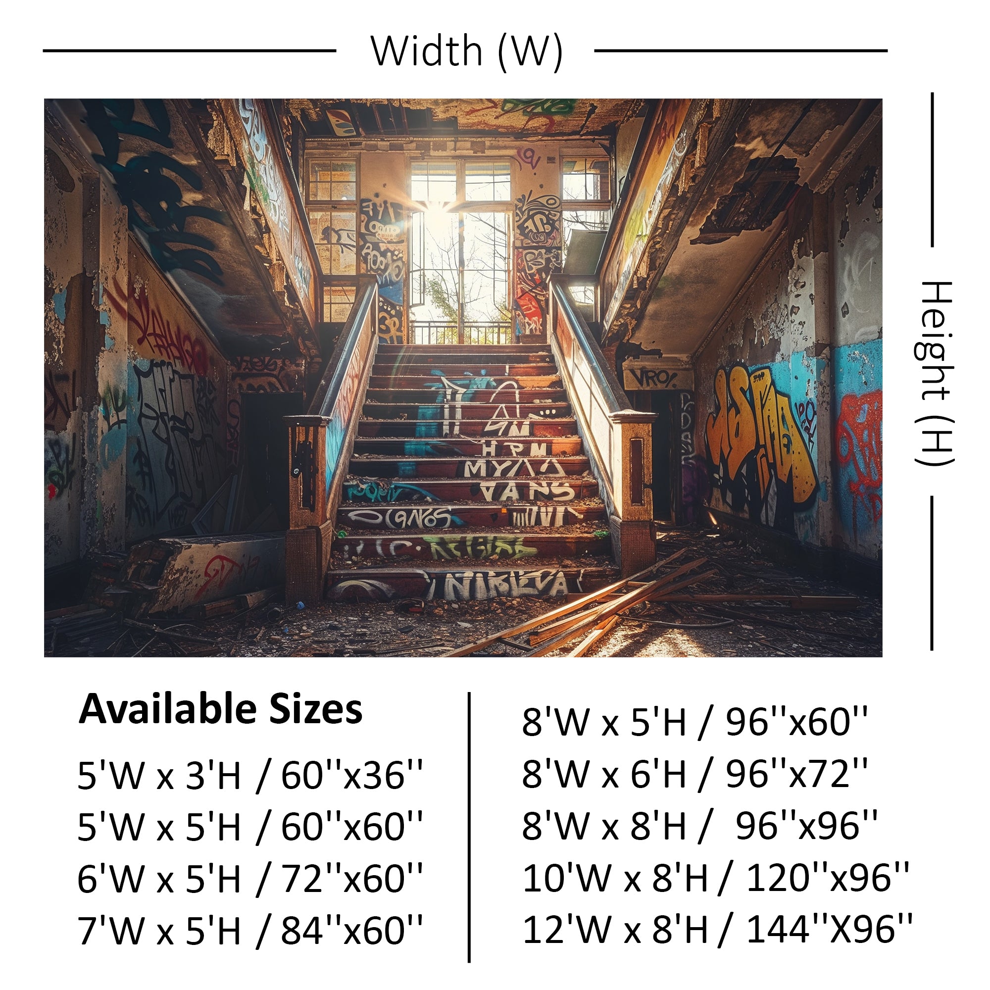 Urban Decay Graffiti Staircase Backdrop