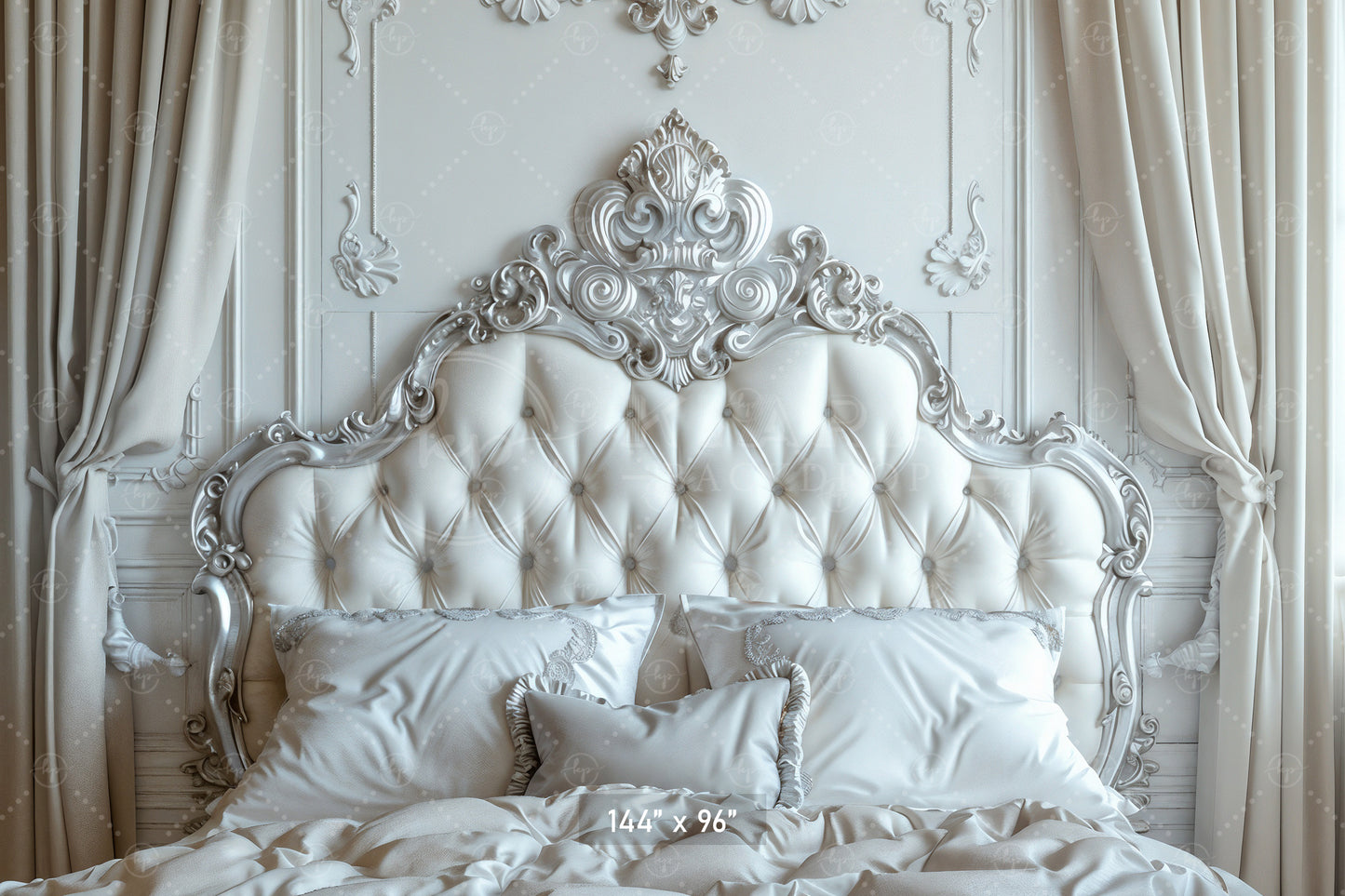 Regal Ivory Bedroom Backdrop