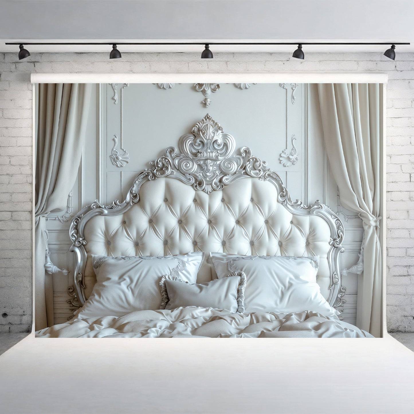 Regal Ivory Bedroom Backdrop