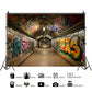 Urban Graffiti Tunnel Backdrop