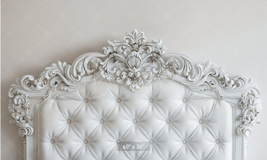 Regal White Tufted Headboard Backdrop