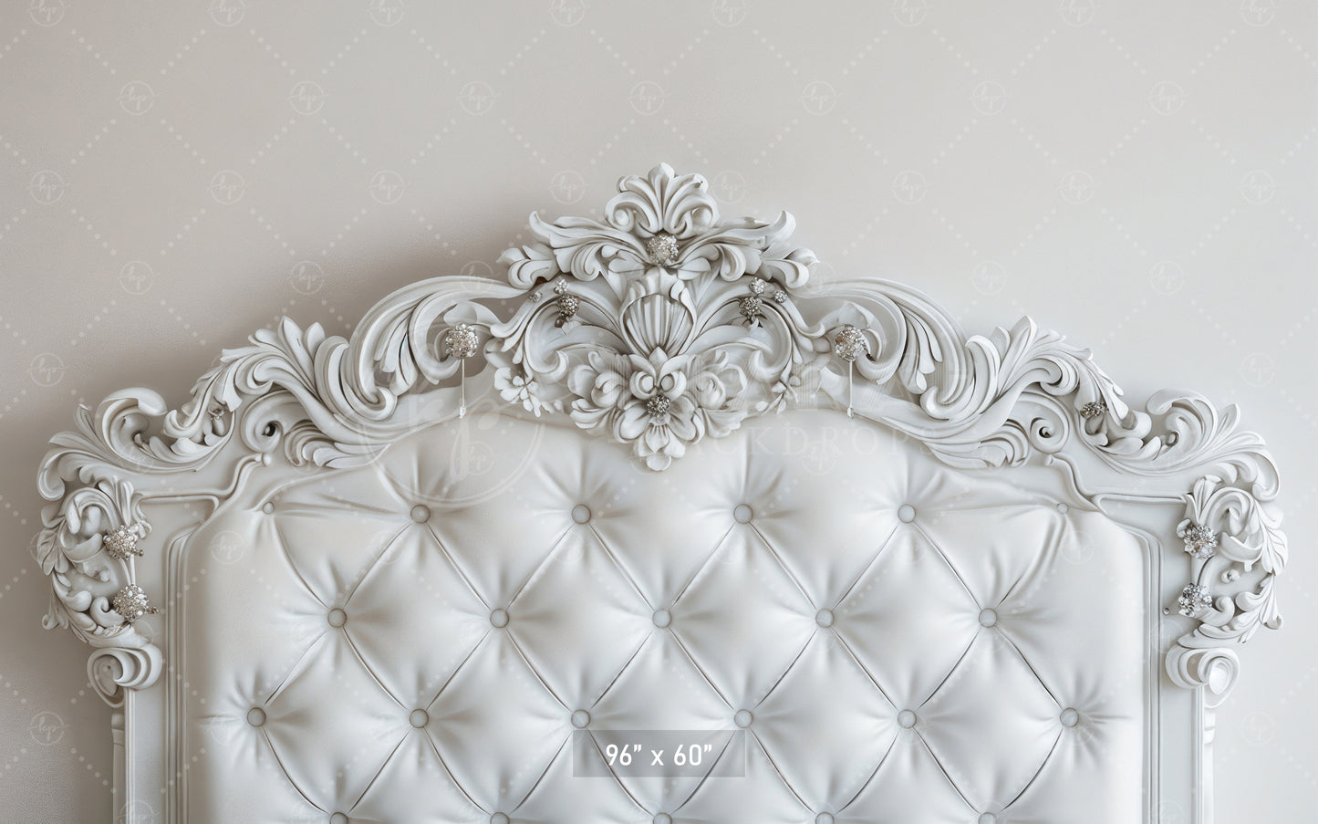 Regal White Tufted Headboard Backdrop